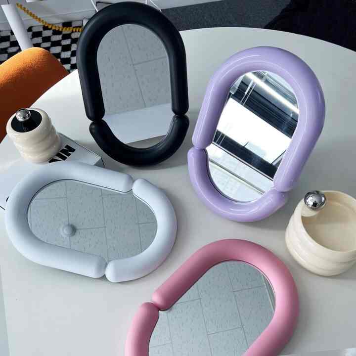 チューブ ボリューム 卓上ミラー［3色］