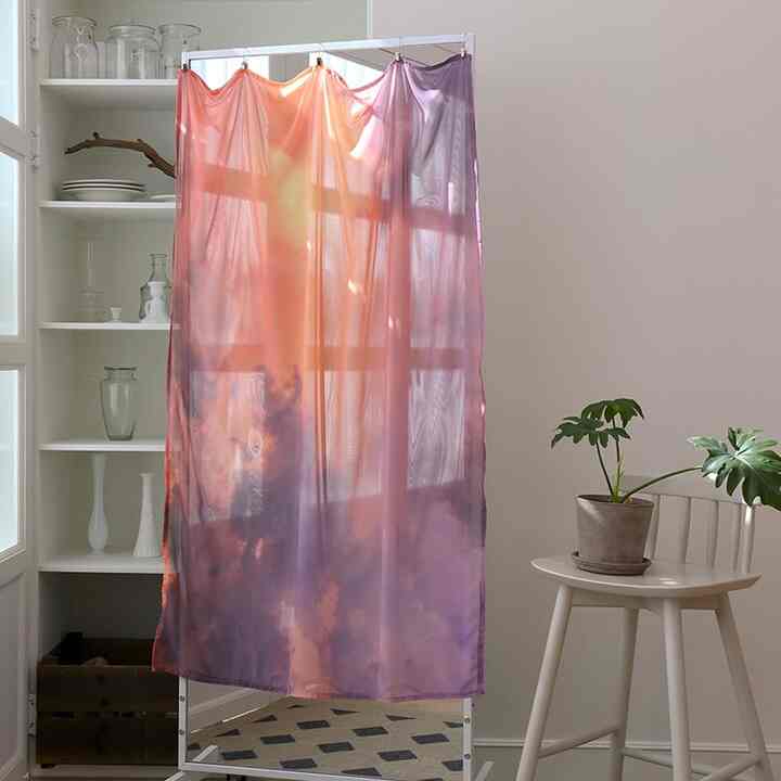 夕焼け シフォン ファブリック ポスターカーテン