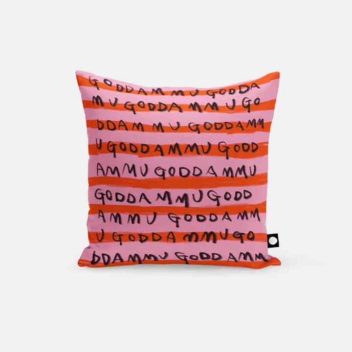 【goddammu】クッションカバー お喋りなdammu［2サイズ］