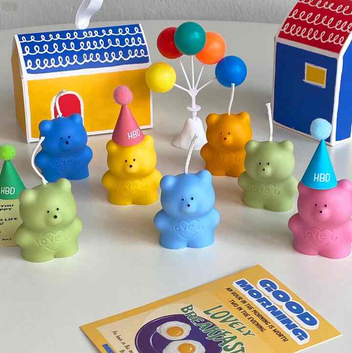 LOVELY BEAR キャンドル［4色］