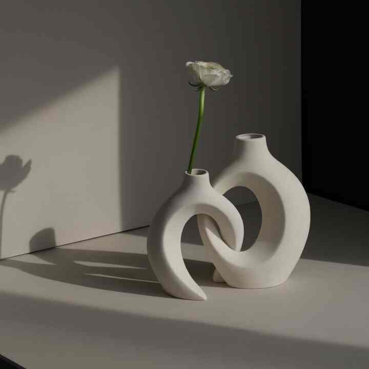 マージ レイヤード セラミック オブジェ 花瓶 セット