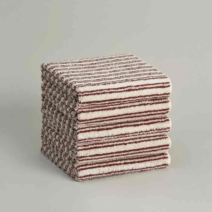 フェイスタオル 5枚セット ブラウンST 45x85