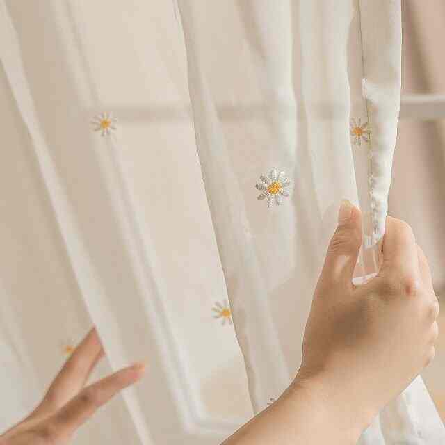 デイジーフラワー シフォン カーテン