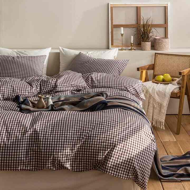 ギンガムチェック 布団カバーセット［3色・2サイズ］