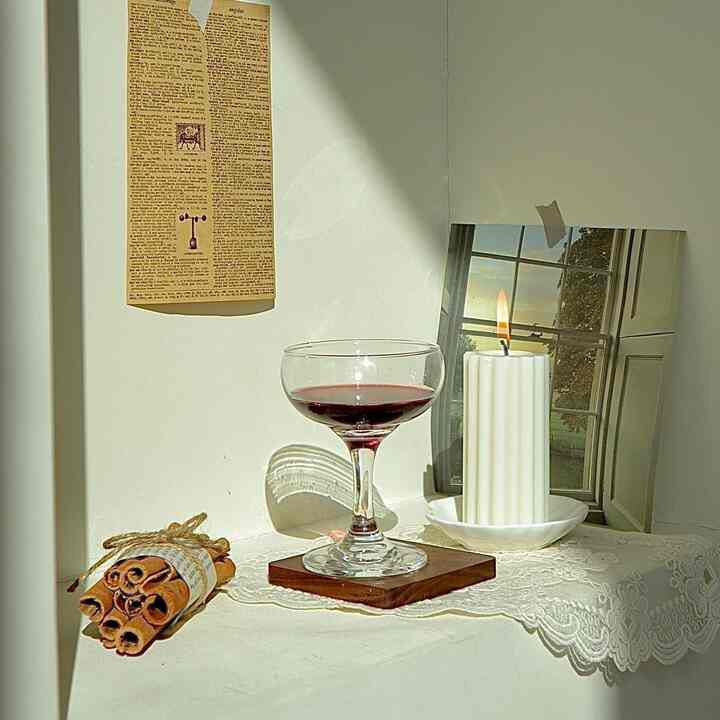 フラット ワイングラス キャンドル ホルダー