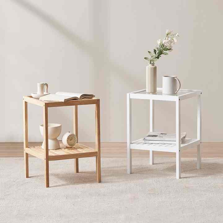 Aline ウッド サイドテーブル［3色］