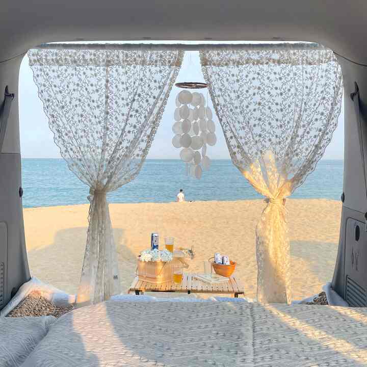 車トランク用 レースカーテン［7種・3サイズ］