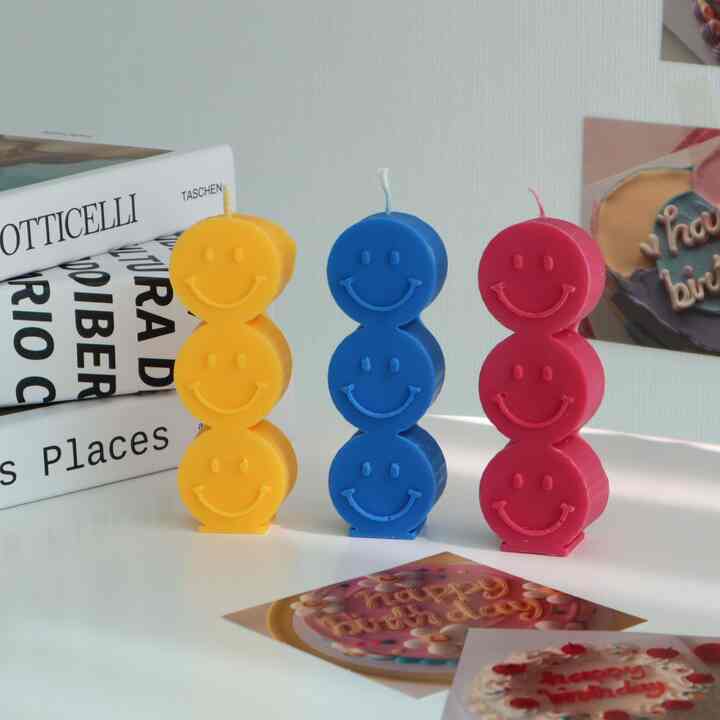 スマイル キャンドル［3色］