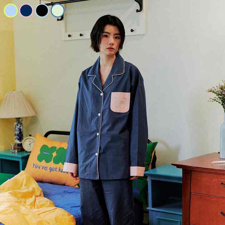 Solid パジャマセット［4色・2サイズ］