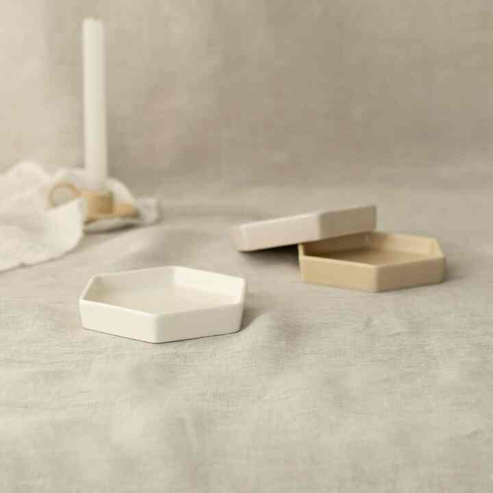 Mariebel 六角形 プレート 18.5cm 2枚セット［3色］