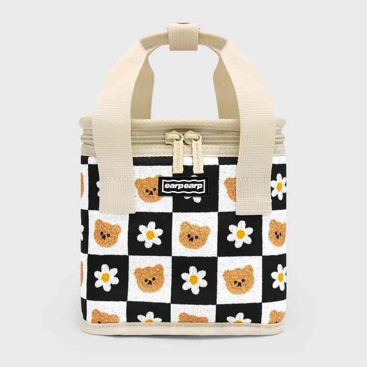 CHECKER BOARD FLOWER MERRY 保冷バッグ