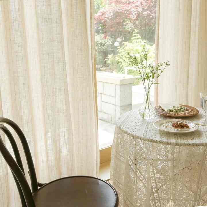 ナチュラル リネンスタイル カーテン［2種］