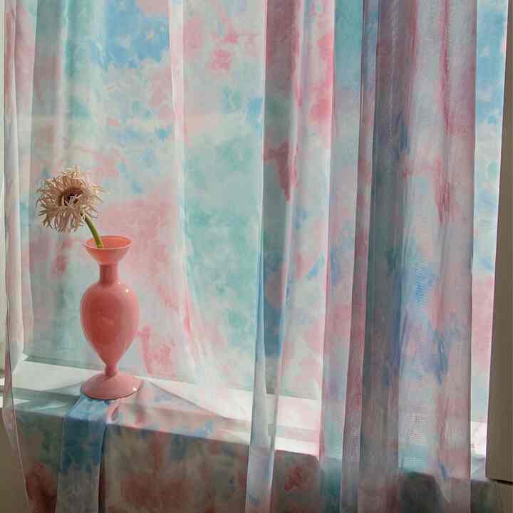Watercolor シフォンカーテン［3サイズ］