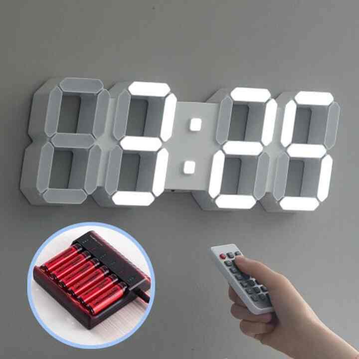 コードレス 無線 インテリア 3D LED 壁時計 38cm［4色］