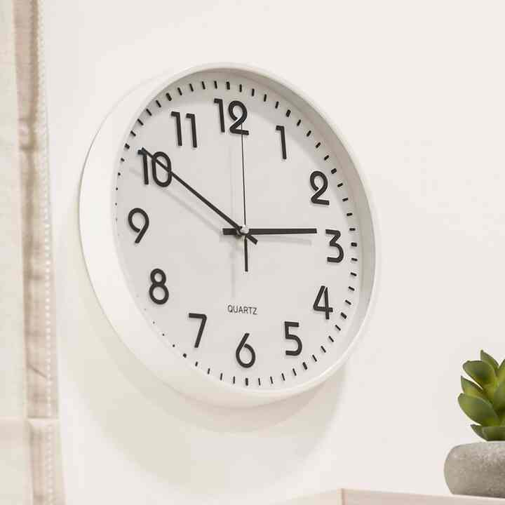 立体 静音 ラウンド インテリア 壁がけ時計 30cm［4色］
