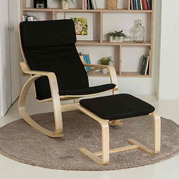 SILLON ファブリック ロッキングチェア + フットスツール セット［3色］