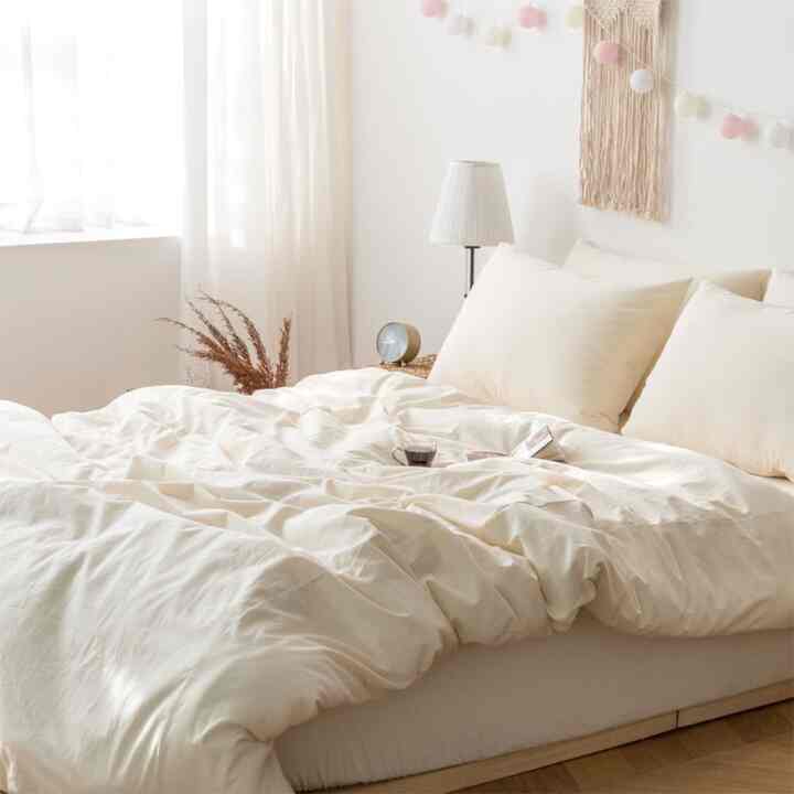 ナチュラル ベージュ 布団カバー［4サイズ］