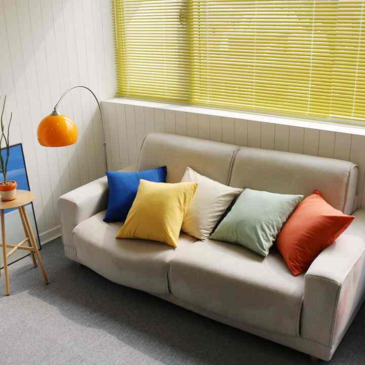 ミッドセンチュリー モダン リネン55 ソファ クッションカバー［6色・2サイズ］