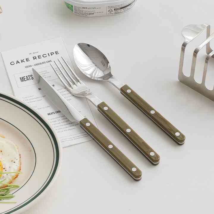 Bistro ディナーカトラリー 3点セット［7色］