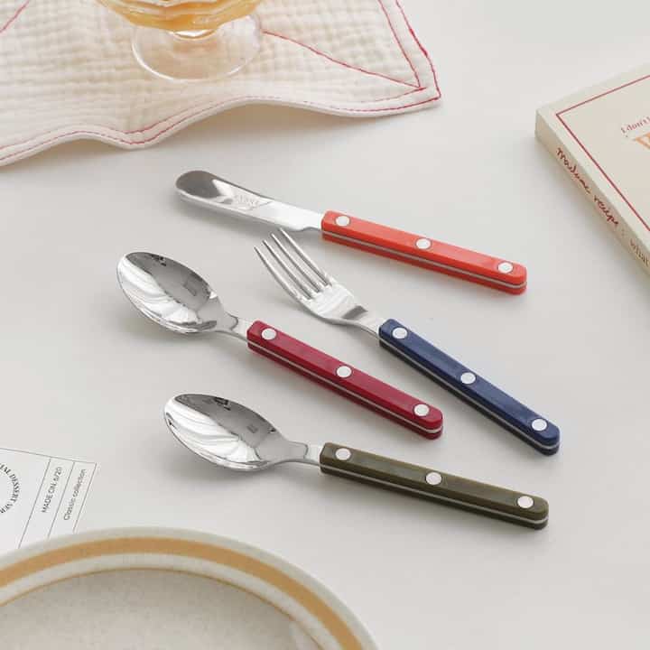 Bistro デザートカトラリー 3点セット［7色］