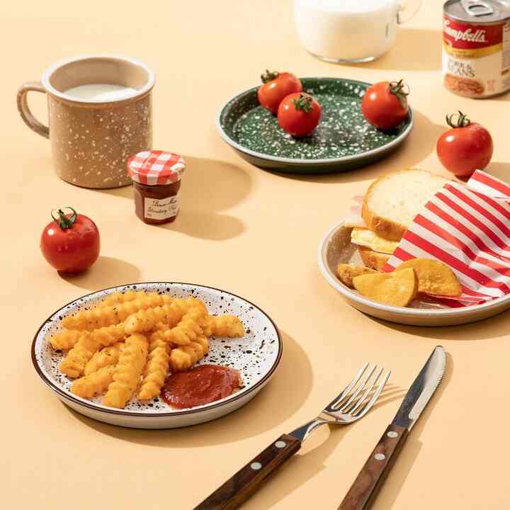 セラミックラウンドプレート 17cm［3色］2点/4点セット