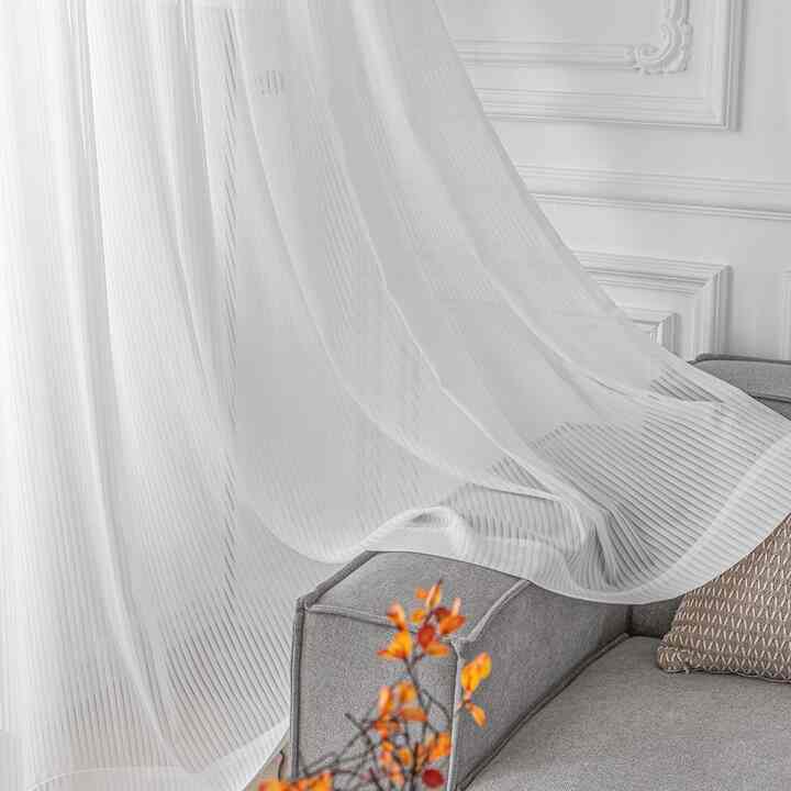 ストライプ シフォンカーテン［3サイズ］