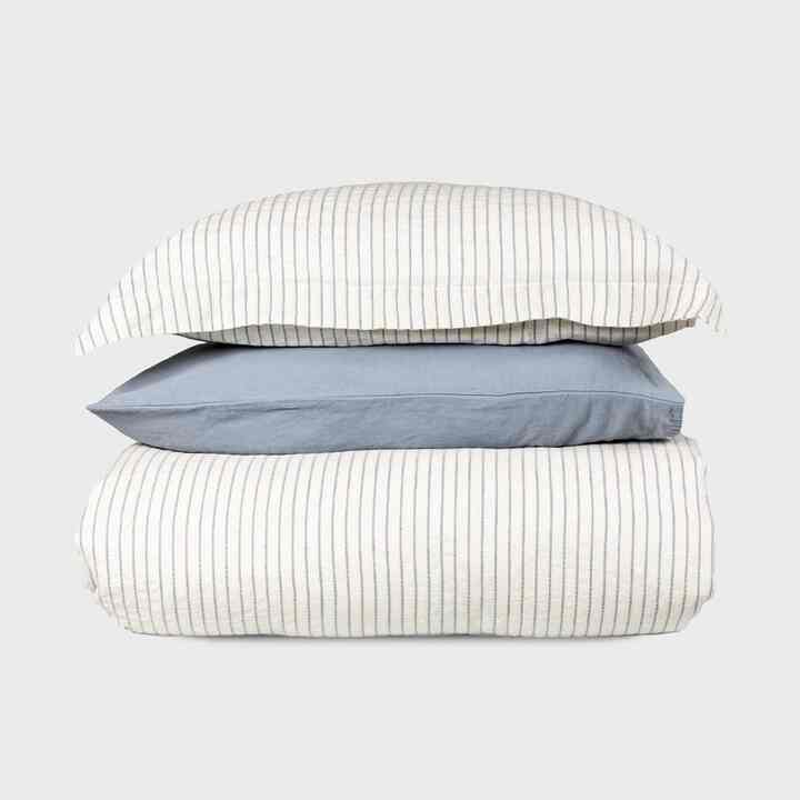リネン リバーシブル 布団カバー DAWN FOG［3サイズ］