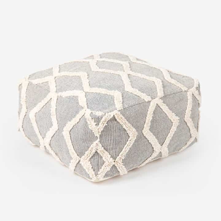 GREY RHOMBUS オットマン 50x50x25