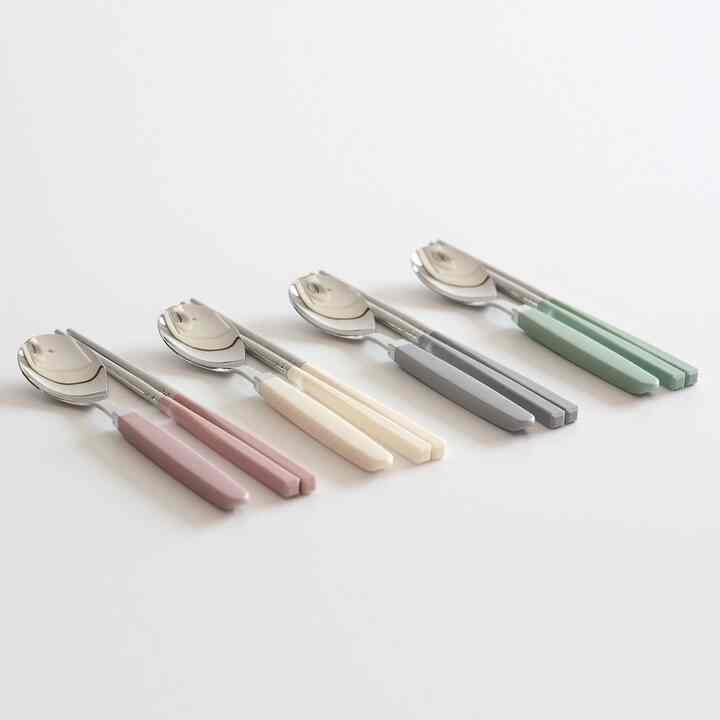 キッス用 スプーンセット（スプーン+お箸）［4色］