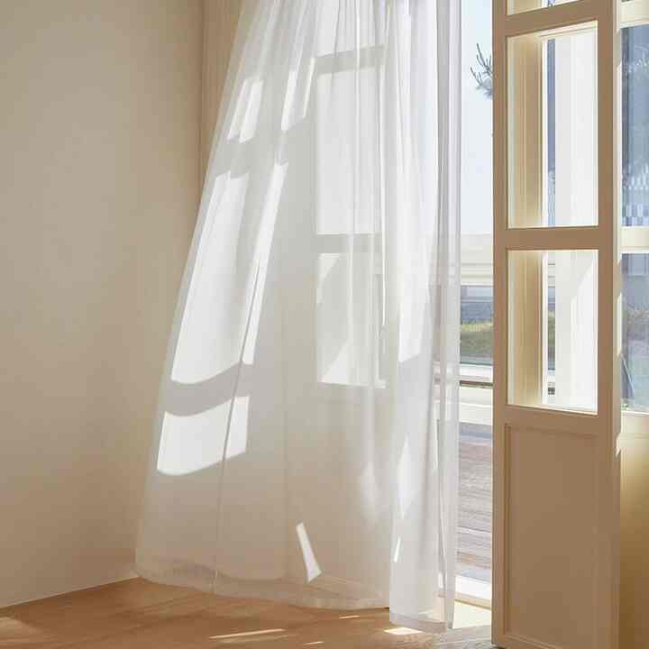 Hotel Room ホワイト シフォン カーテン［2種・5サイズ］