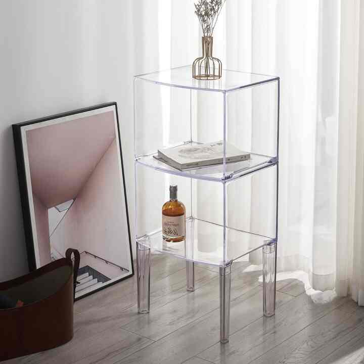 トゥーム サイドテーブル 収納付き Cタイプ［2色］