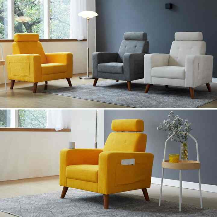 FEED ファブリック 1人掛けソファ［3色］