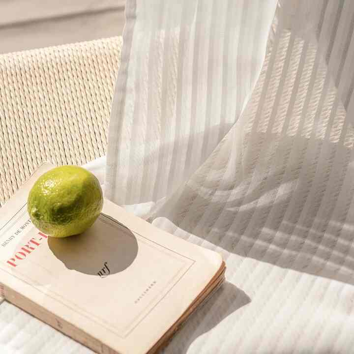 ピンストライプ レースカーテン［2サイズ］