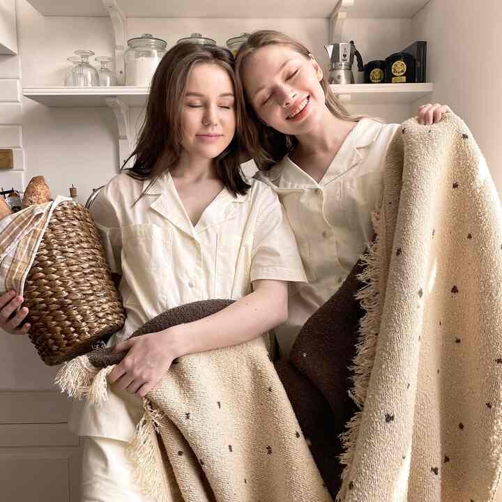 SANDY ニット ブランケット