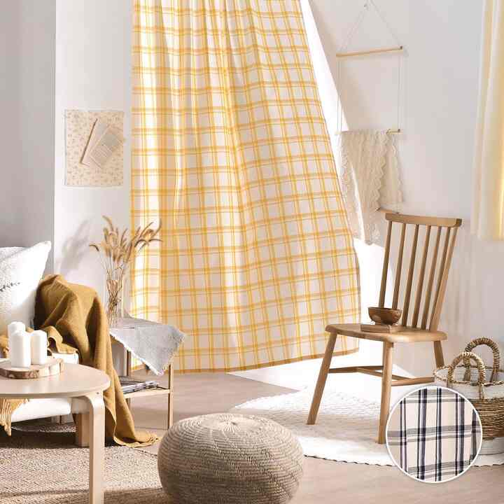 TARTAN チェック 目隠しカーテン［2色］