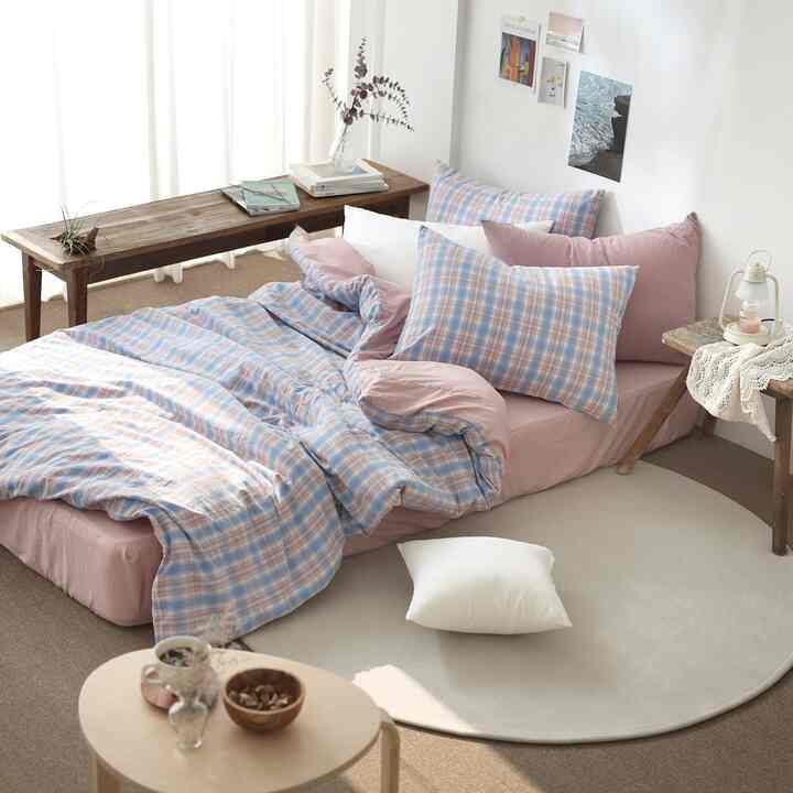 COZY ブルーチェック 布団カバーセット［2種・2サイズ］