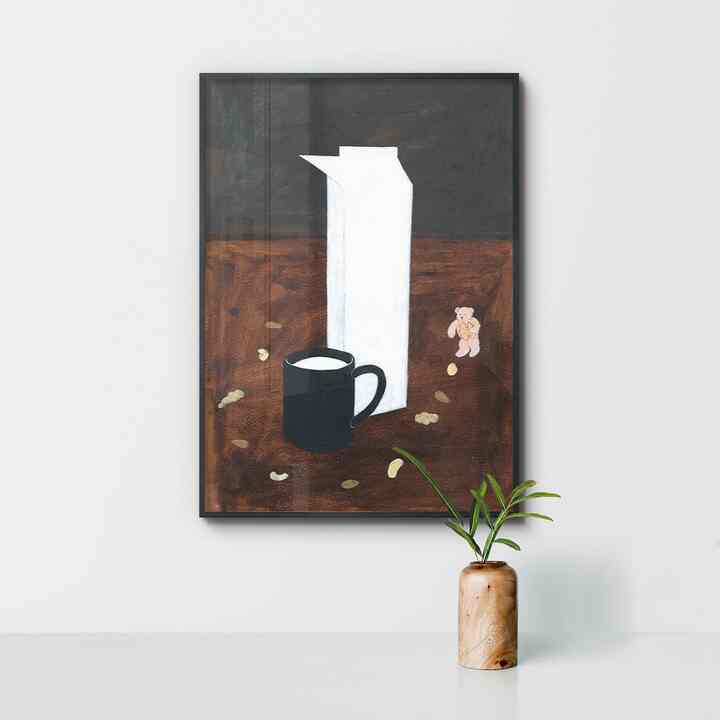 【ゴウン】牛乳とナッツ類 ポスター［5サイズ］