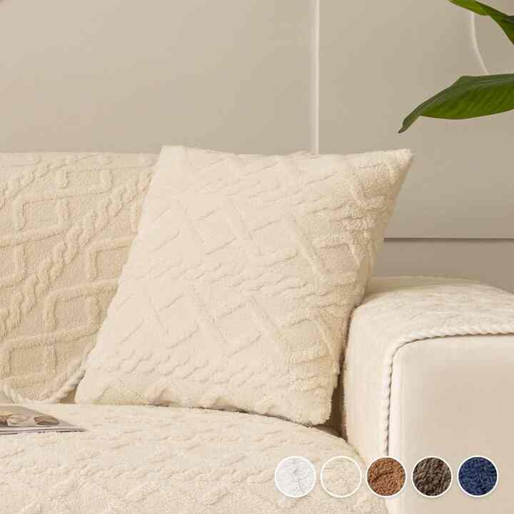 マイクロファイバー ニット ソファ クッションカバー［4色］