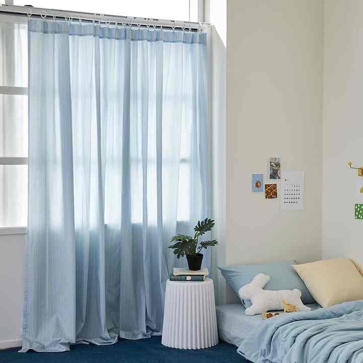 ソルティー ストライプ カーテン［2色・2サイズ］