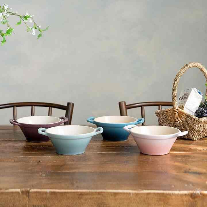 カスレ サービング ボウル 2種セット［4色］