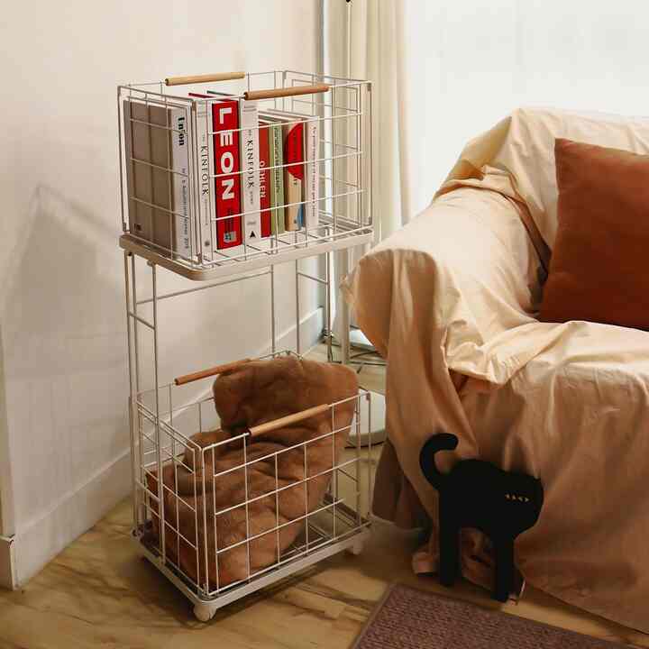 2段 バスケット ワゴン