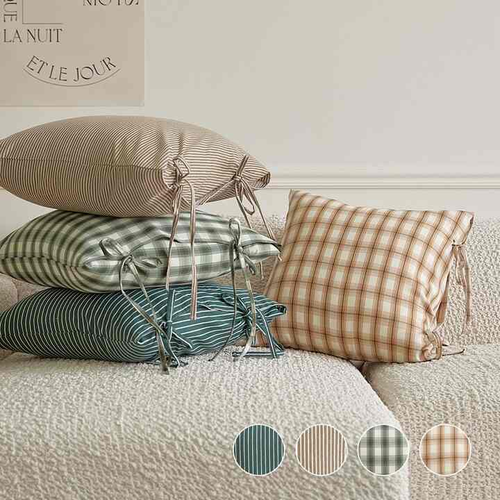 JAY リボン クッションカバー［4色］