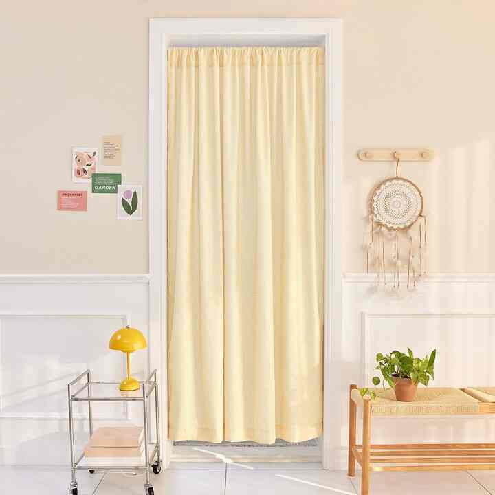 CREAMY チェック カーテン 100x150［4色］