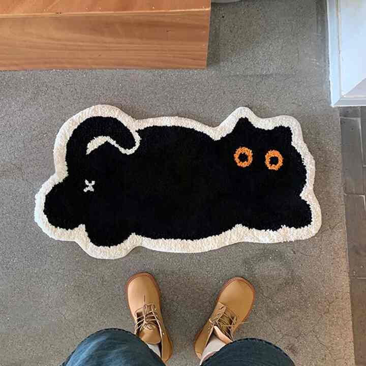 キッチ ブラックキャット マット