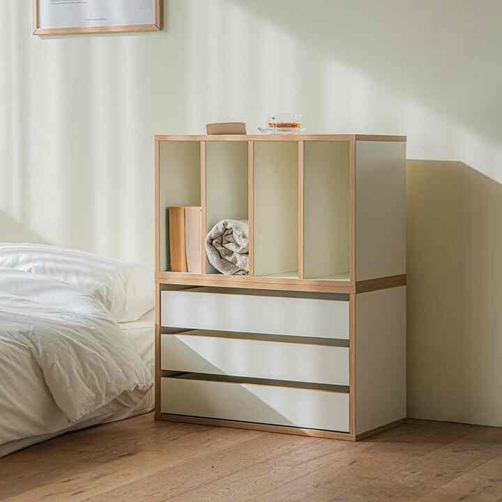 3段 Nook オープン ラック 引き出しタイプ