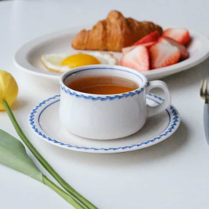 ブルーリーフ コーヒーカップ＆ソーサーセット