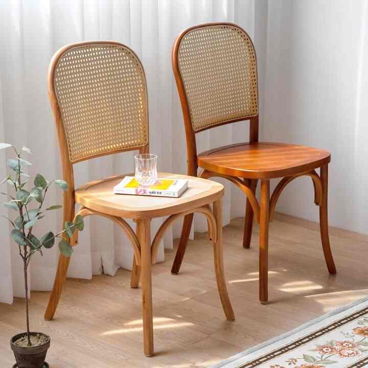 ラタン ウッド チェア［2色］