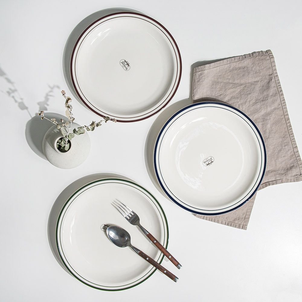 Syracuse Kings inn ラウンド プレート 26cm［4色］ ブラウン グリーン