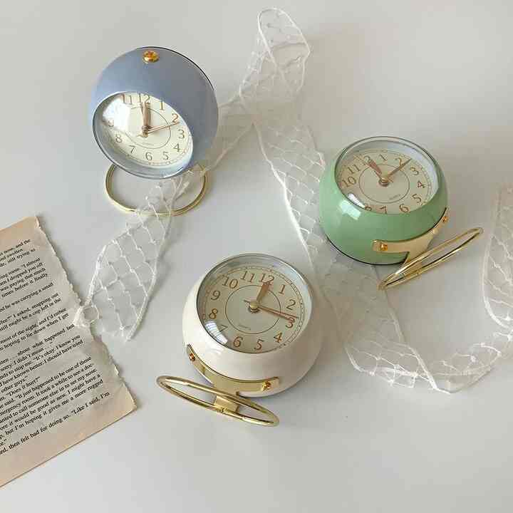 パステル ヴィンテージ 卓上 目覚まし時計［3色］