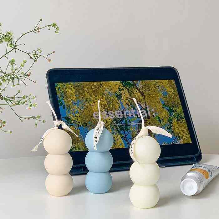 オブジェ キャンドル［3色・2サイズ］